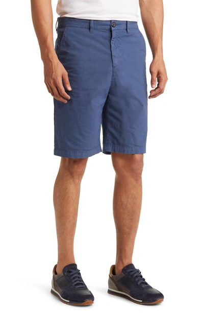 North Sails Flat Front Stretch Cotton Shorts In Denim