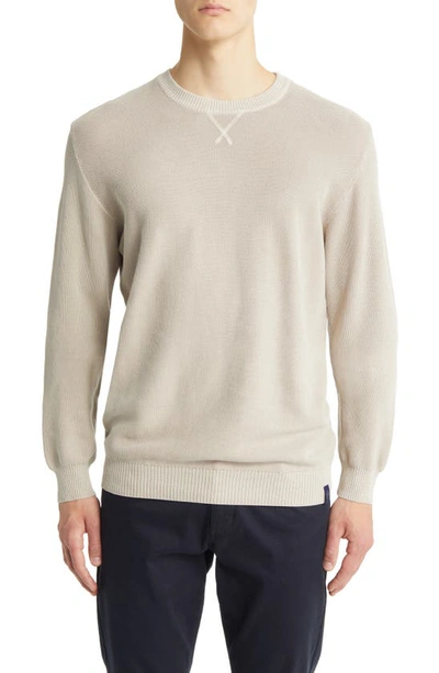 North Sails Honeycomb Cotton Sweater In Beige
