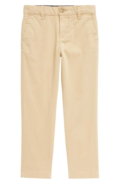 Nordstrom Kids' Slim Stretch Flat Front Chinos In Tan Stock