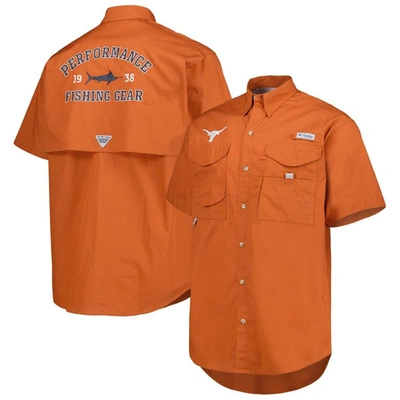 Columbia Texas Orange Texas Longhorns Bonehead Button-up Shirt In Burnt Orange