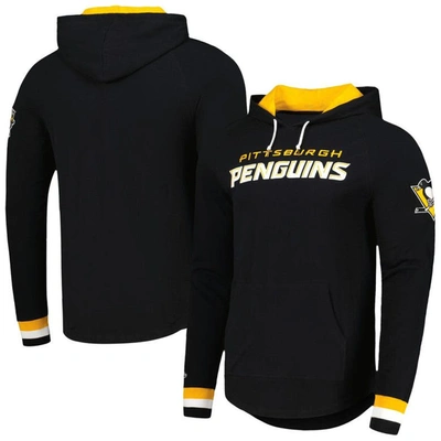 Mitchell & Ness Black Pittsburgh Penguins Legendary Slub Hoodie Long Sleeve T-shirt