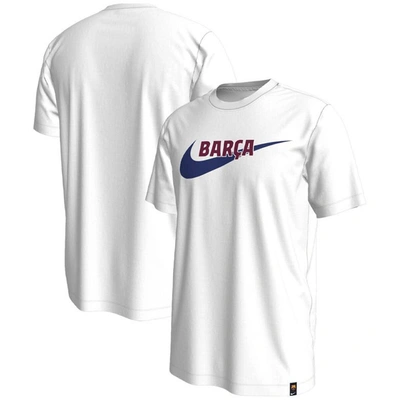 Nike White Barcelona Swoosh T-shirt