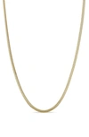 Zoë Chicco 14k Gold Flat Snake Chain Necklace In 14k Yellow Gold