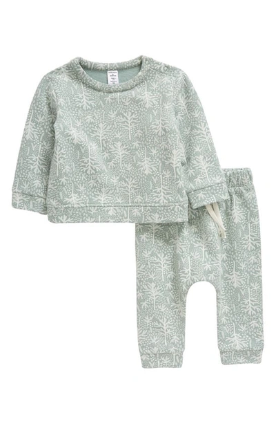 Nordstrom Babies' Print Snuggle Set In Green Milieu Enchanted Forest