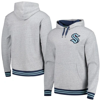 Mitchell & Ness Heather Gray Seattle Kraken Classic French Terry Pullover Hoodie