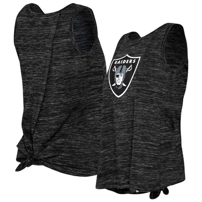 New Era Black Las Vegas Raiders Space Dye Tie-back Tank Top