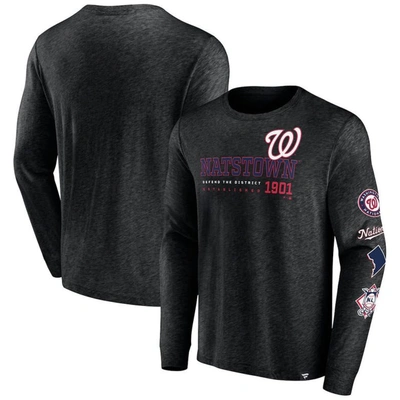 Fanatics Branded Black Washington Nationals High Whip Pitcher Long Sleeve T-shirt