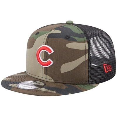 New Era Camo Chicago Cubs Trucker 9fifty Snapback Hat