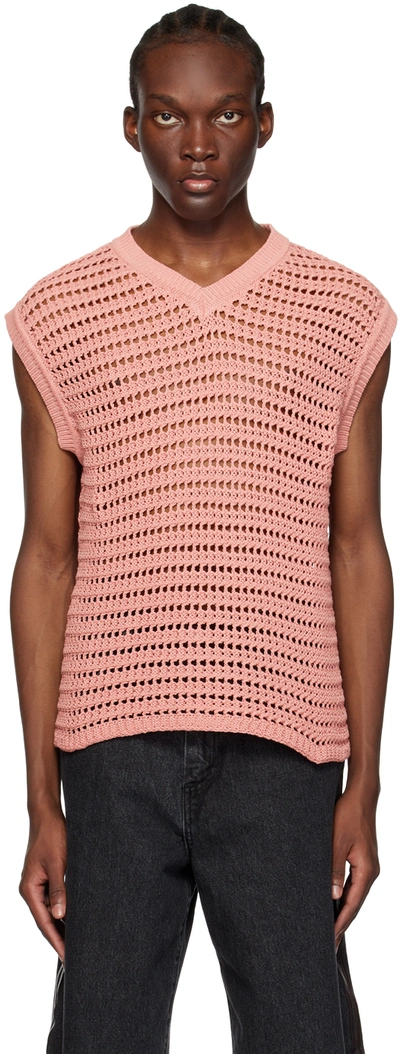 Cmmn Swdn Pink Trace Vest In Rosa