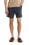 Treasure & Bond Stretch Organic Cotton Shorts In Navy India Ink