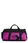 The North Face Bozer Water Repellent Duffel Bag In Pink Cactus Flower/black