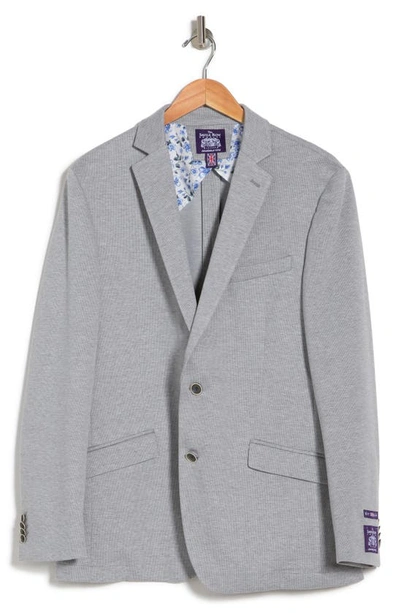 Savile Row Co Textured Neat Knit Sport Coat In Grey