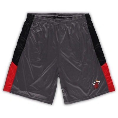 Fanatics Men's  Gray Miami Heat Big And Tall Shorts