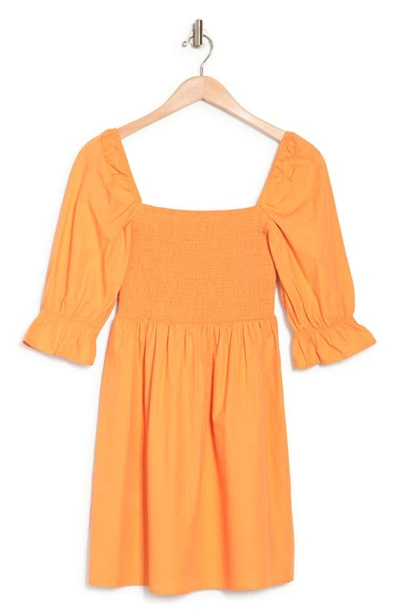 Rd Style Selina Poplin Cotton Minidress In Tangerine