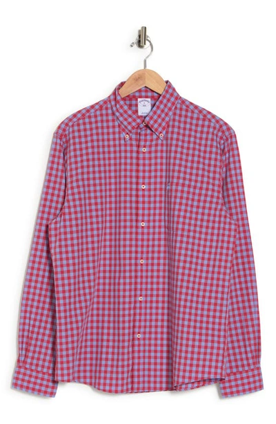 Brooks Brothers Gingham Button-down Shirt In Gingred