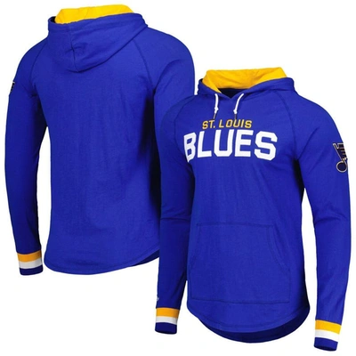Mitchell & Ness Men's  Blue St. Louis Blues Legendary Slub Hoodie Long Sleeve T-shirt