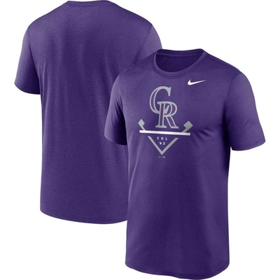 Nike Men's  Purple Colorado Rockies Big And Tall Icon Legend Performance T-shirt