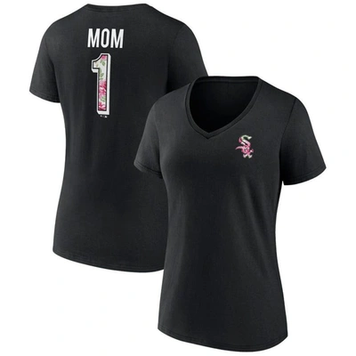 Profile Women's Black Chicago White Sox Mother's Day Plus Size Best Mom Everâ V-neck T-shirt