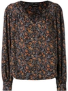 Isabel Marant Floral Print Blouse In Black