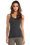 James Perse The Daily Racer Tank In Carbon
