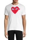 Comme Des Garçons Play Red Heart Tee In White