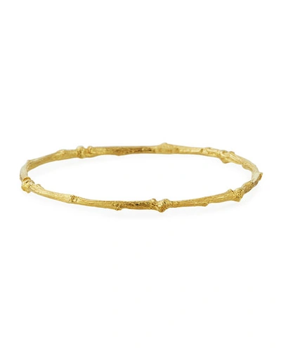 K Brunini 18k Yellow Gold Twig Bangle Bracelet With Diamonds