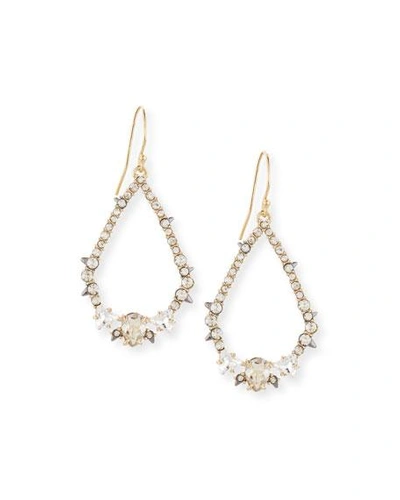 Alexis Bittar Crystal-encrusted Spiked Earrings In Gold