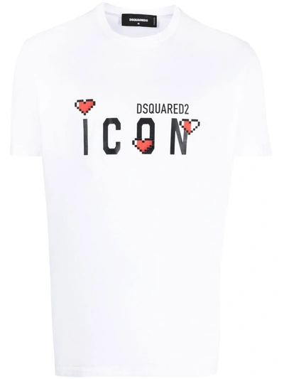 Dsquared2 Icon Logo-print T-shirt In White