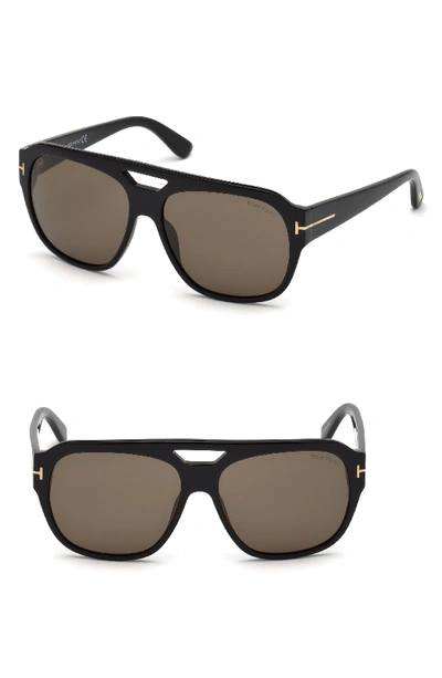 Tom Ford Barchardy 61mm Sunglasses - Shiny Black / Roviex