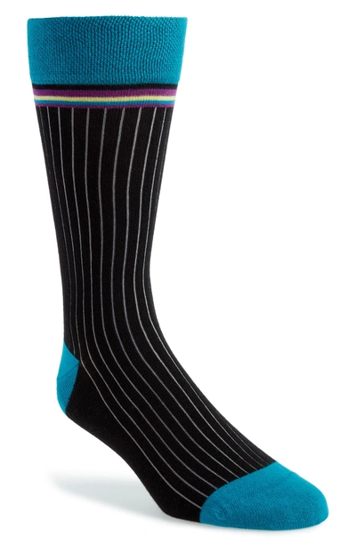 Ted Baker Pegbra Stripe Socks In Black