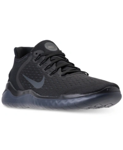 Nike Men's Free Run 2018 Running Sneakers From Finish Line In Black/ Anthracite