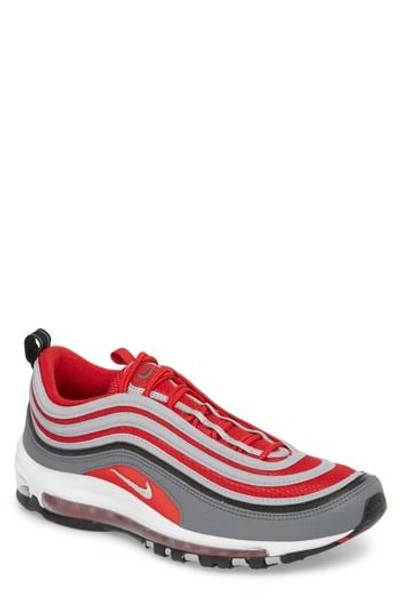 Nike Air Max 97 Sneaker In Dark Grey/ Gym Red/ White