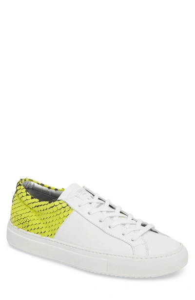 P448 Onec Textured Low Top Sneaker In Python White