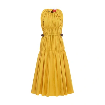 La Doublej Biennale Dress In Yellow