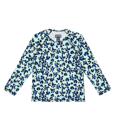 Vilebrequin Kids' Printed Rashguard Top In Thalassa