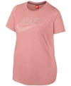 Nike Plus Size Futura Logo T-shirt In Bleached Coral/sail