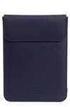 Herschel Supply Co Spokane Ipad Air Canvas Sleeve - Blue In Peacoat/ Light Grey