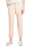 Ag Caden Crop Twill Trousers In Sulfur Pebble