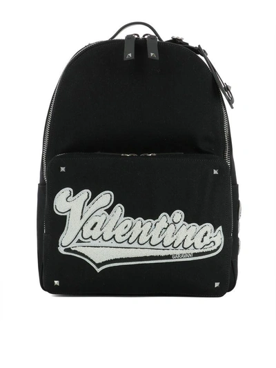 Valentino Garavani Black Fabric Backpack