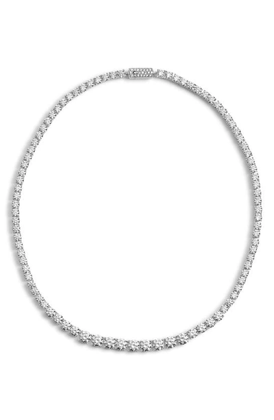 Nadri Cubic Zirconia Collar Necklace In Silver