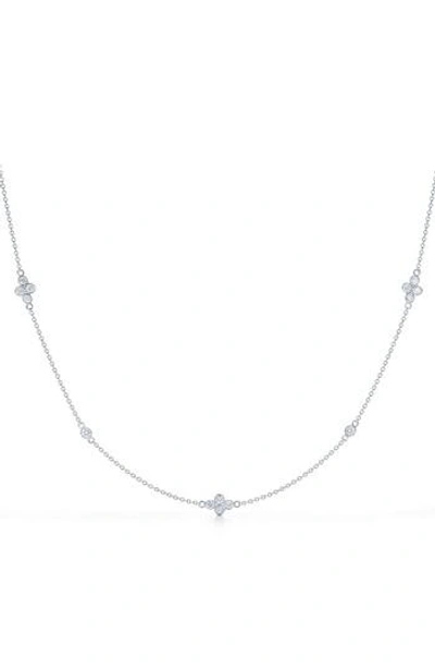 Kwiat Quad Diamond String Necklace In White Gold