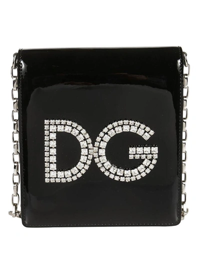 Dolce & Gabbana Logo Shoulder Bag In Nero