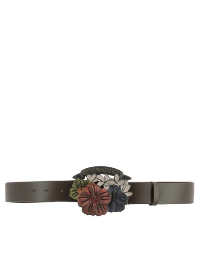 Dsquared2 Brown Leather Belt