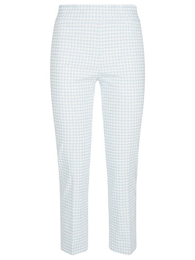 Avenue Montaigne Check Cropped Trousers In Blue