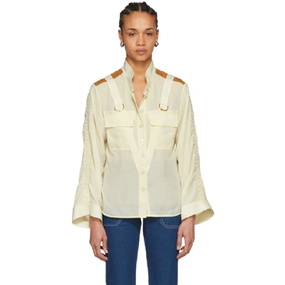 Chloé Chloe Beige Patch Pocket D-ring Shirt In Basic