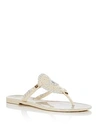 Jack Rogers Women's Georgica Striped Jelly Thong Sandals In Bone/ White Leather