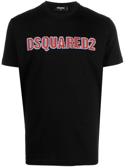 Dsquared2 Logo-print Cotton T-shirt In Black