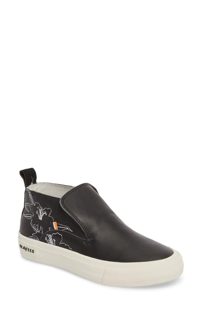 Seavees X Derek Lam 10 Crosby Huntington Middie Slip-on Sneaker In Black Leather