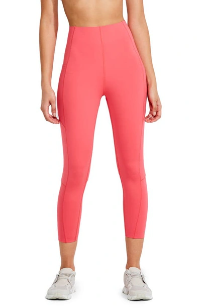 Nz Active By Nic+zoe Flexfit Pocket Crop Compression Leggings In Punch