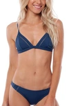 Rhythm My Bralette Triangle Bikini Top In Sea